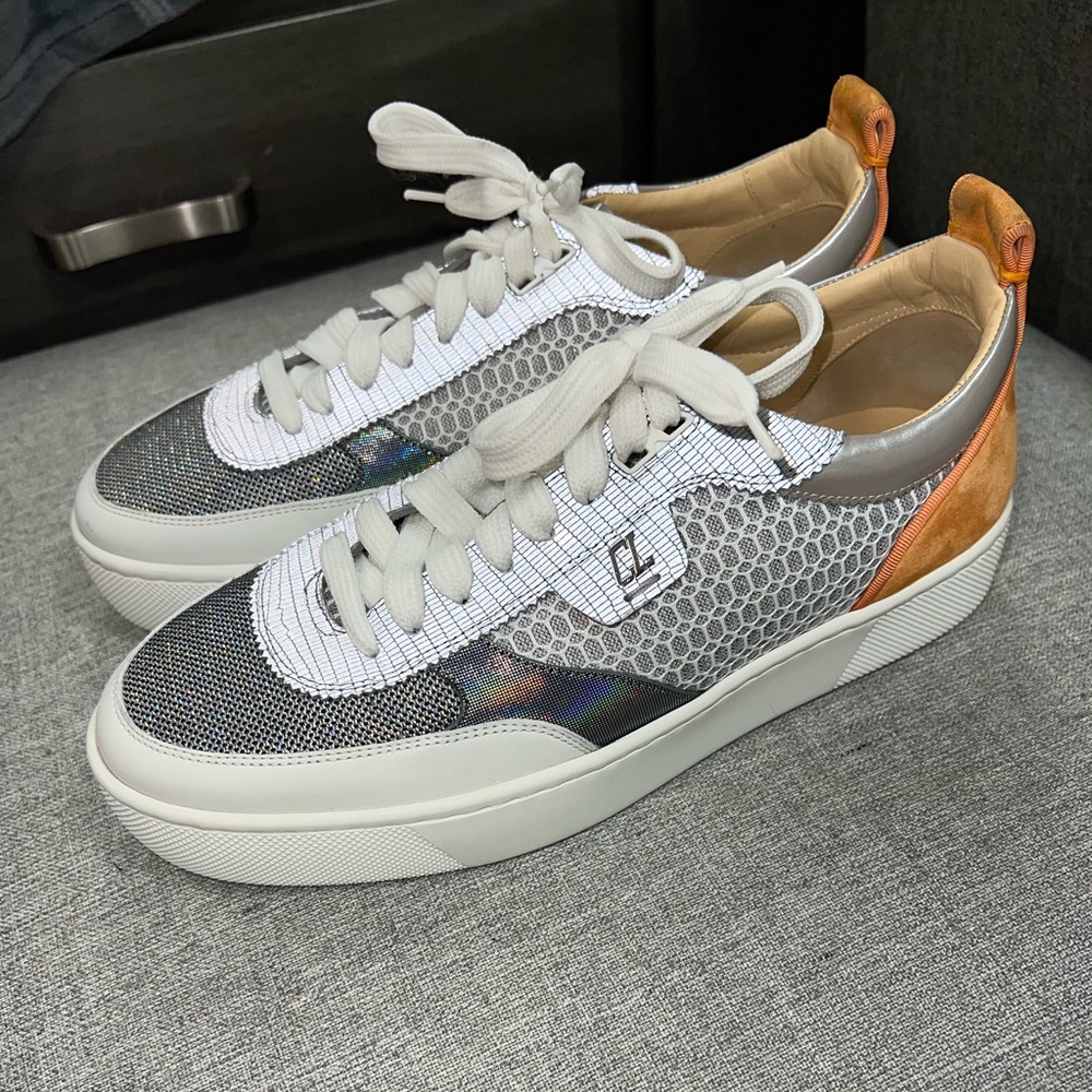 Christian Louboutin Mens Sneakers size 9 No box comes with Red CL Dust Bag